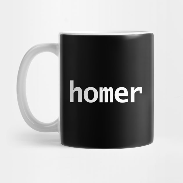 Homer Minimal White Text Typography by ellenhenryart